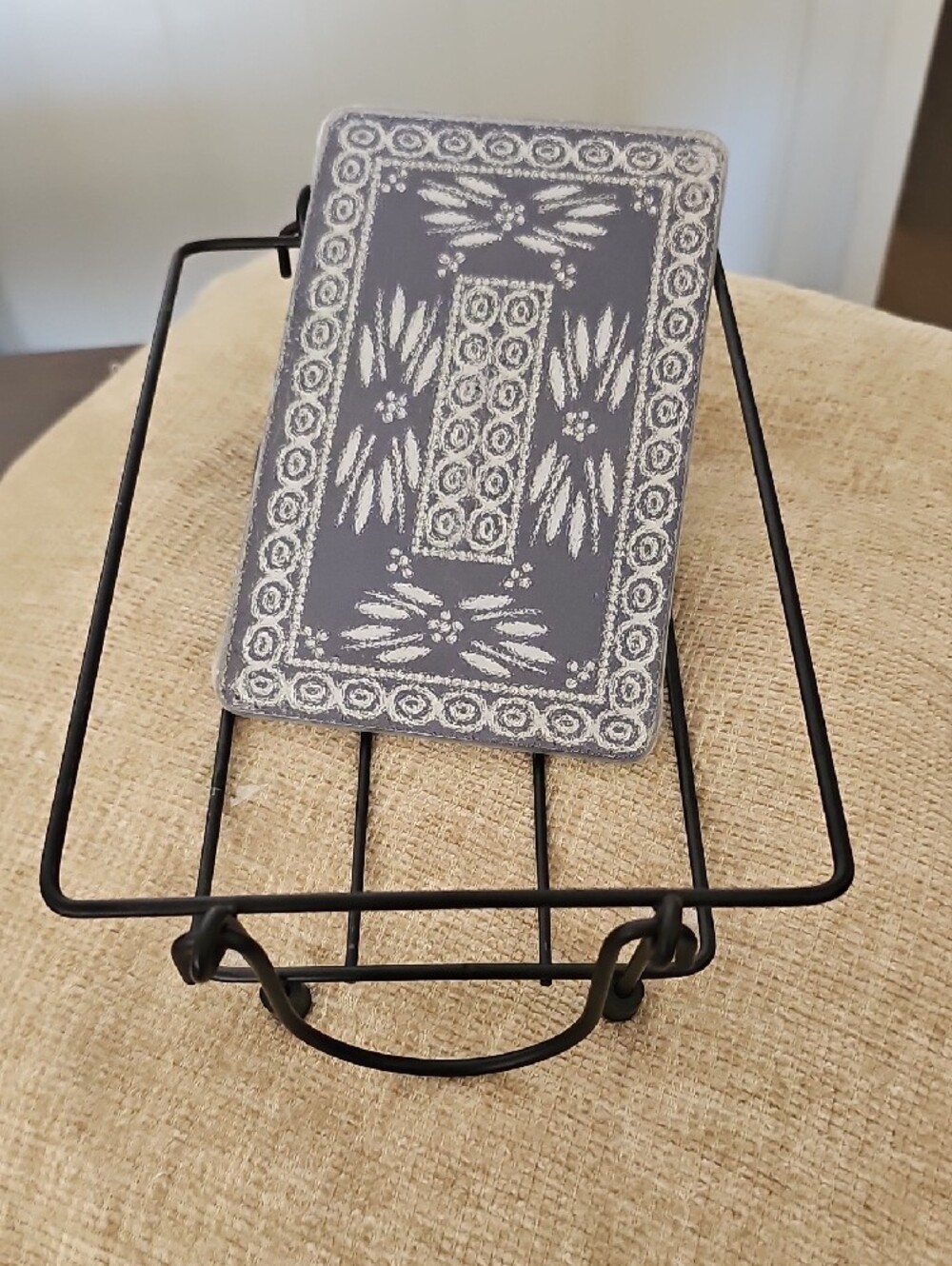 Temp-Tations Navy Blue Ceramic Baker with Decorative Pierced Pattern and Rack - Picture 7 of 8